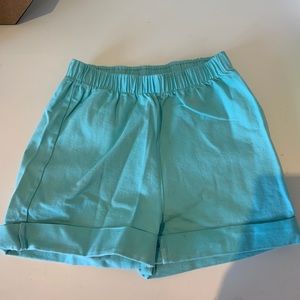 Teal shorts from Urban Outfitters